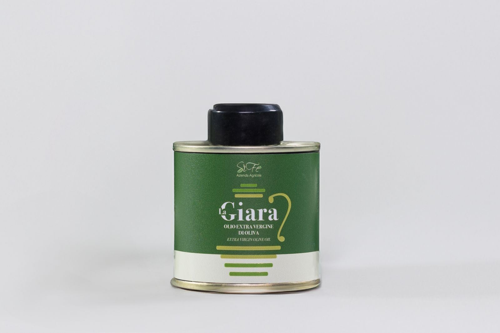 Lattina di olio extravergine di oliva La Giara di Agricolasifè, prodotto in Puglia con estratto a freddo.