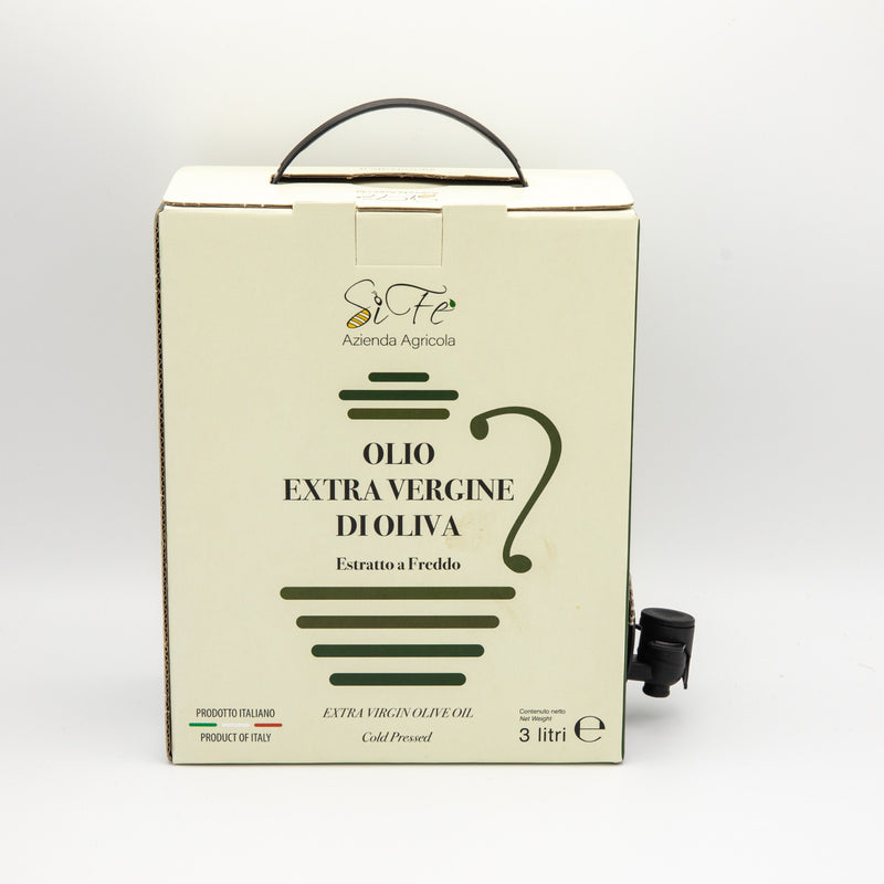 Extra virgin olive oil in Bag in Box LA GIARA - 3 LITERS