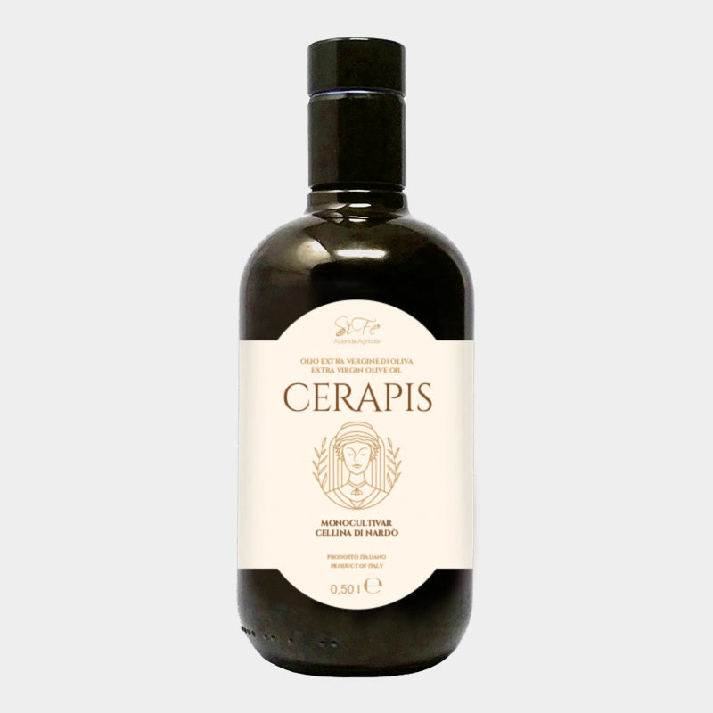 CERAPIS - Huile d'olive extra vierge MONOCULTIVAR CELLINA DI NARDO' - Bouteille de 0,5 litre