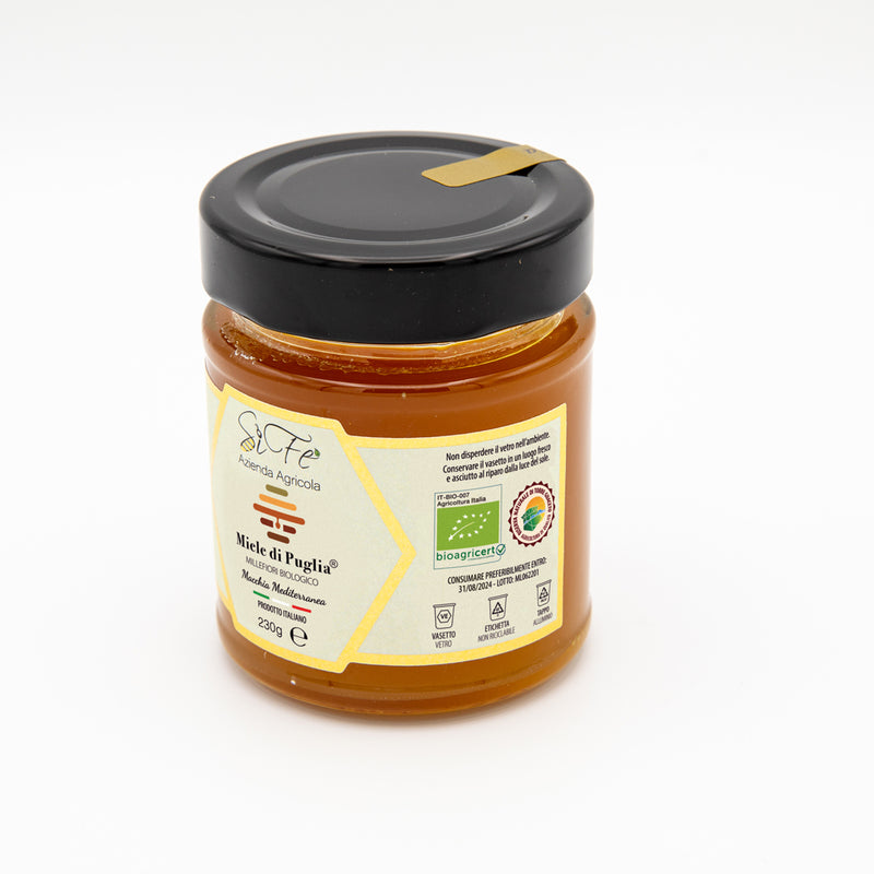 Miel des Pouilles Bio ® Millefiori de TORRE GUACETO Gommage Méditerranéen 230 grammes